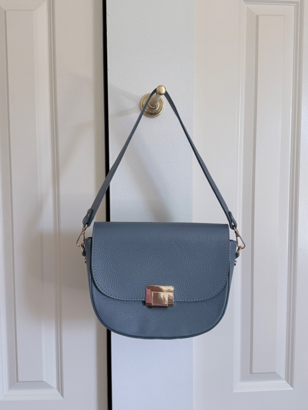 NEW Italian Leather Handbag - Blue